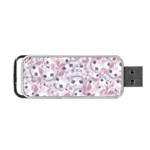 Sweet Kawaii Kitty Pattern (ai) Bk Portable USB Flash (Two Sides) Back