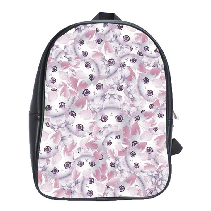 Sweet Kawaii Kitty Pattern (ai) Bk School Bag (XL)