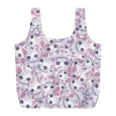 Sweet Kawaii Kitty Pattern (ai) Bk Full Print Recycle Bag (l) by dflcprintsclothing