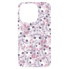 Sweet Kawaii Kitty Pattern (ai) Bk Iphone 14 Pro Black Uv Print Case by dflcprintsclothing