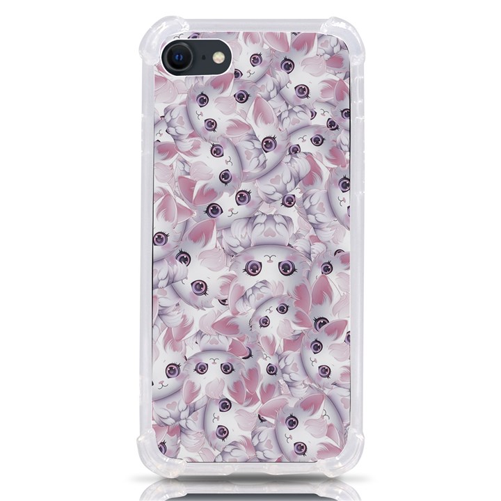 Sweet Kawaii Kitty Pattern (ai) Bk iPhone SE