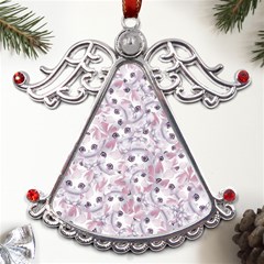 Sweet Kawaii Kitty Pattern (ai) Bk Metal Angel With Crystal Ornament by dflcprintsclothing