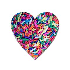 Colorful Candy Texture, Close-up Heart Magnet by kyorashop23