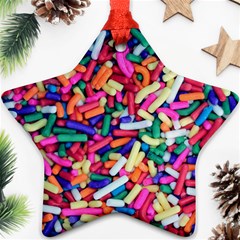 Colorful Candy Texture, Close-up Star Ornament (two Sides) by kyorashop23