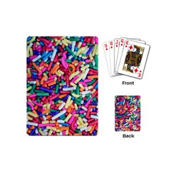 Colorful Candy Texture, Close-up Playing Cards Single Design (mini)