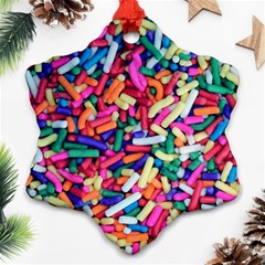 Colorful Candy Texture, Close-up Ornament (snowflake)