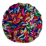 Colorful Candy Texture, Close-up Large 18  Premium Round Cushions Front