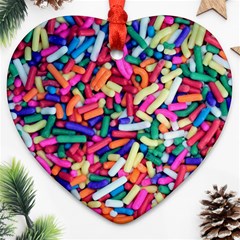 Colorful Candy Texture, Close-up Ornament (heart)