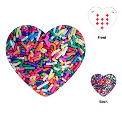 Colorful Candy Texture, Close-up Playing Cards Single Design (heart)