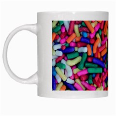 Colorful Candy Texture, Close-up White Mug