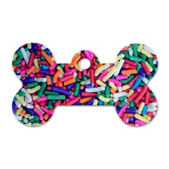 Colorful Candy Texture, Close-up Dog Tag Bone (one Side) by kyorashop23