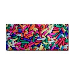 Colorful Candy Texture, Close-up Hand Towel by kyorashop23