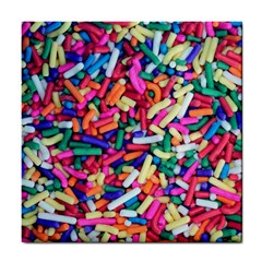 Colorful Candy Texture, Close-up Tile Coaster by kyorashop23