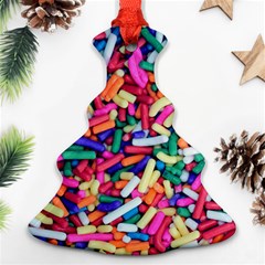 Colorful Candy Texture, Close-up Christmas Tree Ornament (two Sides)