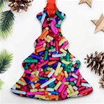 Colorful Candy Texture, Close-up Christmas Tree Ornament (Two Sides) Back