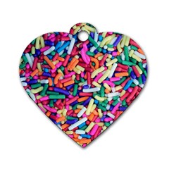 Colorful Candy Texture, Close-up Dog Tag Heart (two Sides) by kyorashop23