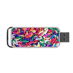 Colorful Candy Texture, Close-up Portable Usb Flash (one Side) by kyorashop23