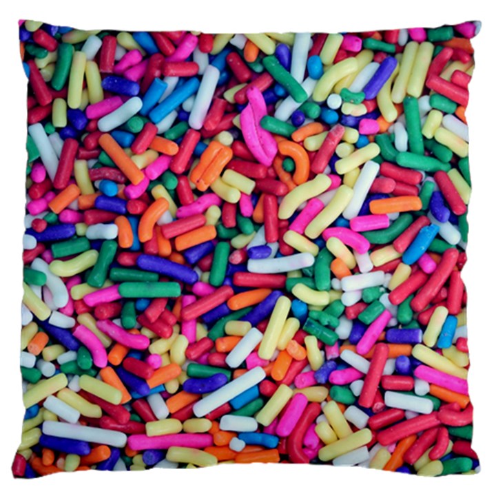 Colorful Candy Texture, Close-up Large Cushion Case (Two Sides)