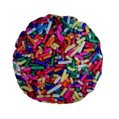 Colorful Candy Texture, Close-up Standard 15  Premium Round Cushions by kyorashop23