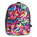 Colorful Candy Texture, Close-up School Bag (XL) Front