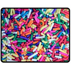 Colorful Candy Texture, Close-up Two Sides Fleece Blanket (medium) by kyorashop23