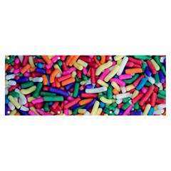 Colorful Candy Texture, Close-up Banner And Sign 8  X 3  by kyorashop23