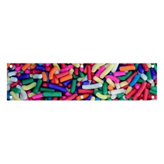 Colorful Candy Texture, Close-up Banner And Sign 4  X 1  by kyorashop23