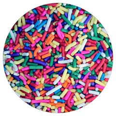 Colorful Candy Texture, Close-up Round Trivet by kyorashop23