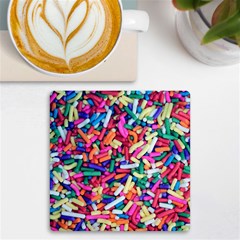 Colorful Candy Texture, Close-up Uv Print Square Tile Coaster  by kyorashop23