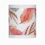 Feathers, Boho, Cute, Feather, Pastel White Mug Center