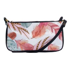 Feathers, Boho, Cute, Feather, Pastel Shoulder Clutch Bag by kyorashop23