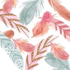 Feathers, Boho, Cute, Feather, Pastel Play Mat (rectangle) by kyorashop23