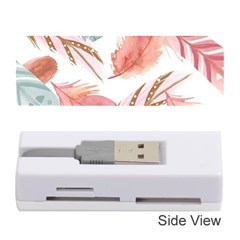 Feathers, Boho, Cute, Feather, Pastel Memory Card Reader (stick) by kyorashop23