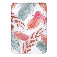 Feathers, Boho, Cute, Feather, Pastel Rectangular Glass Fridge Magnet (4 Pack) by kyorashop23