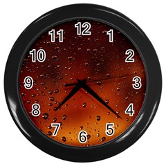 Water Drops, Lui, Amazing Wall Clock (black)