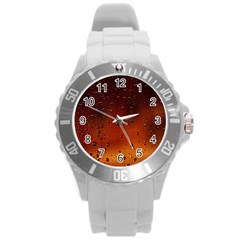 Water Drops, Lui, Amazing Round Plastic Sport Watch (l) by kyorashop23