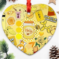 Marillo Pastel Zkt, Aesthetic, Stickers, Yellow Ornament (heart)