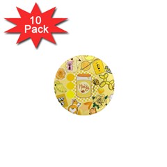 Marillo Pastel Zkt, Aesthetic, Stickers, Yellow 1  Mini Magnet (10 Pack)  by kyorashop23