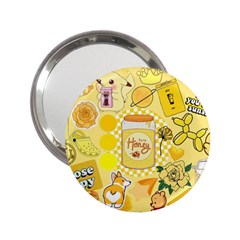 Marillo Pastel Zkt, Aesthetic, Stickers, Yellow 2 25  Handbag Mirrors by kyorashop23