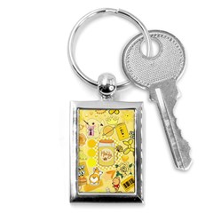 Marillo Pastel Zkt, Aesthetic, Stickers, Yellow Key Chain (rectangle) by kyorashop23