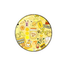 Marillo Pastel Zkt, Aesthetic, Stickers, Yellow Hat Clip Ball Marker by kyorashop23