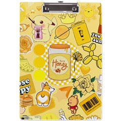 Marillo Pastel Zkt, Aesthetic, Stickers, Yellow A4 Acrylic Clipboard by kyorashop23