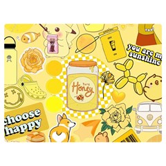 Marillo Pastel Zkt, Aesthetic, Stickers, Yellow Premium Plush Fleece Blanket (extra Small) by kyorashop23