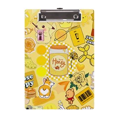 Marillo Pastel Zkt, Aesthetic, Stickers, Yellow A5 Acrylic Clipboard by kyorashop23