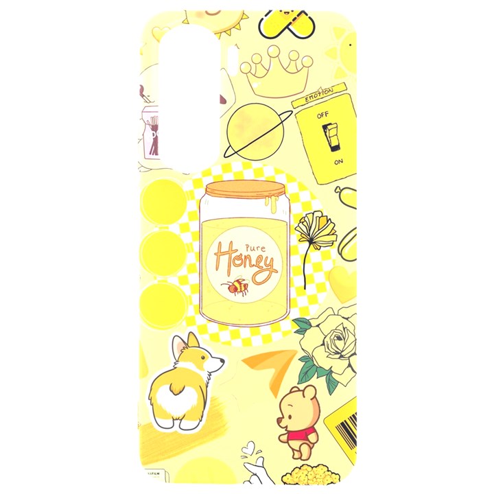 Marillo Pastel Zkt, Aesthetic, Stickers, Yellow Samsung Galaxy S24 Plus 6.7 Inch Black TPU UV Case