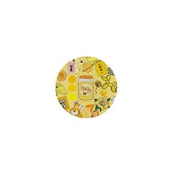 Marillo Pastel Zkt, Aesthetic, Stickers, Yellow 1  Mini Buttons by kyorashop23