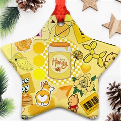 Marillo Pastel Zkt, Aesthetic, Stickers, Yellow Ornament (star)