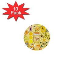 Marillo Pastel Zkt, Aesthetic, Stickers, Yellow 1  Mini Buttons (10 Pack)  by kyorashop23