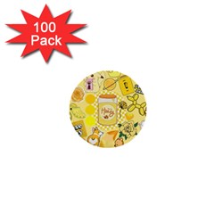 Marillo Pastel Zkt, Aesthetic, Stickers, Yellow 1  Mini Buttons (100 Pack)  by kyorashop23