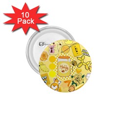 Marillo Pastel Zkt, Aesthetic, Stickers, Yellow 1 75  Buttons (10 Pack) by kyorashop23